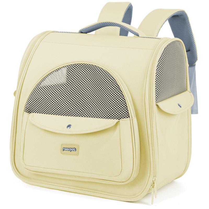 New Pet Bag Macaron Candy Color Large Capacity Shoulder Portable Breathable Cat Bag Outing Pet Backpack