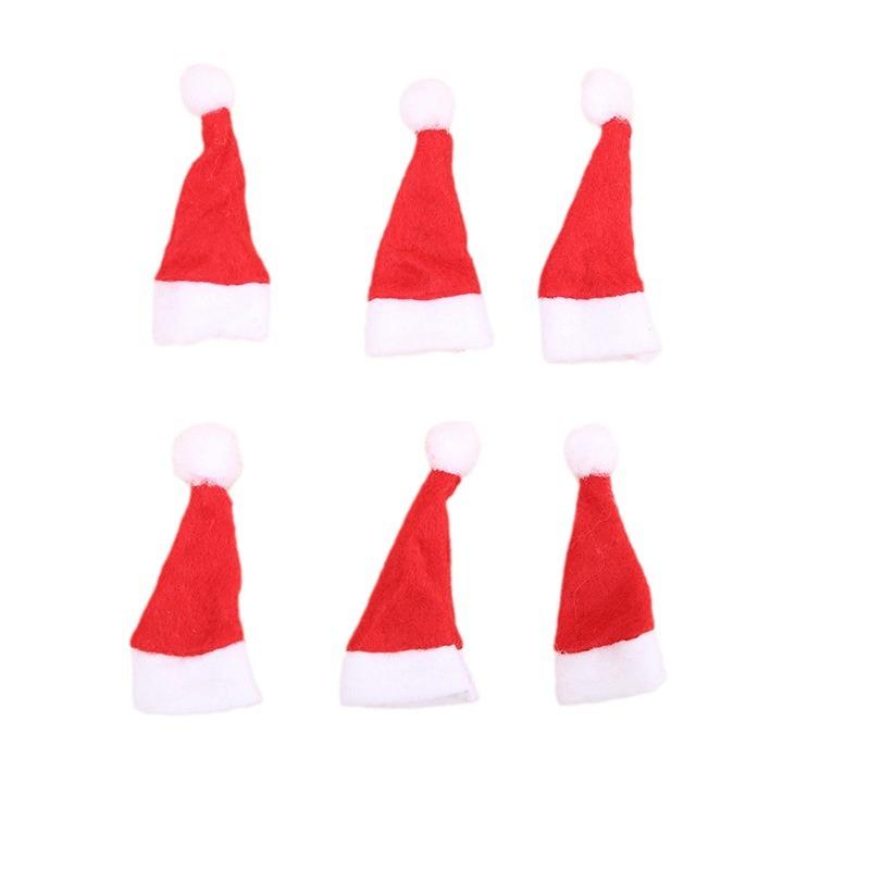 Christmas DIY Party Decorative Hats Christmas Lollipop Hats Bottle Cover Hat Xmas Christmas Decorations Supplies