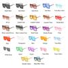 Klassische quadratische lässige Mode-Sonnenbrille Damen Herren Vintage stilvoll ovalförmig minimalistisch weiblich männlich