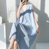 Retro style floral nightdress with chest pad women's summer thin anti-bumping loose large size can be worn outside loungewear skirt