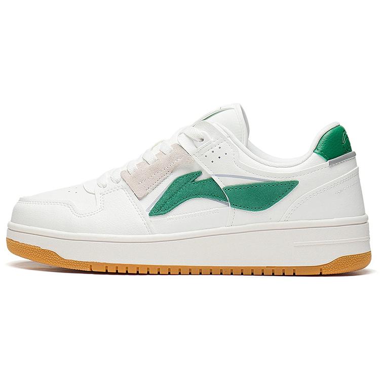 New LiNing Tianji Slip Resistant Cushioning Wear Resistant Low Top Skateboard Shoes White Green AGCS391-1