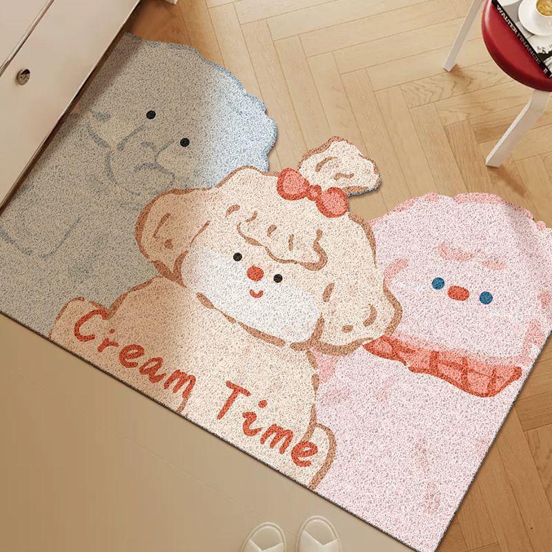 Home Silk Mat Cute Dog Foot Mat Home Door Door Non-slip Mat Cartoon Dirt Scraping Mud Wear-resistant Cutting