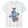 Crystal Gemstone Floral Moon Spirituality Unisexs Unisexs Graphic Tee