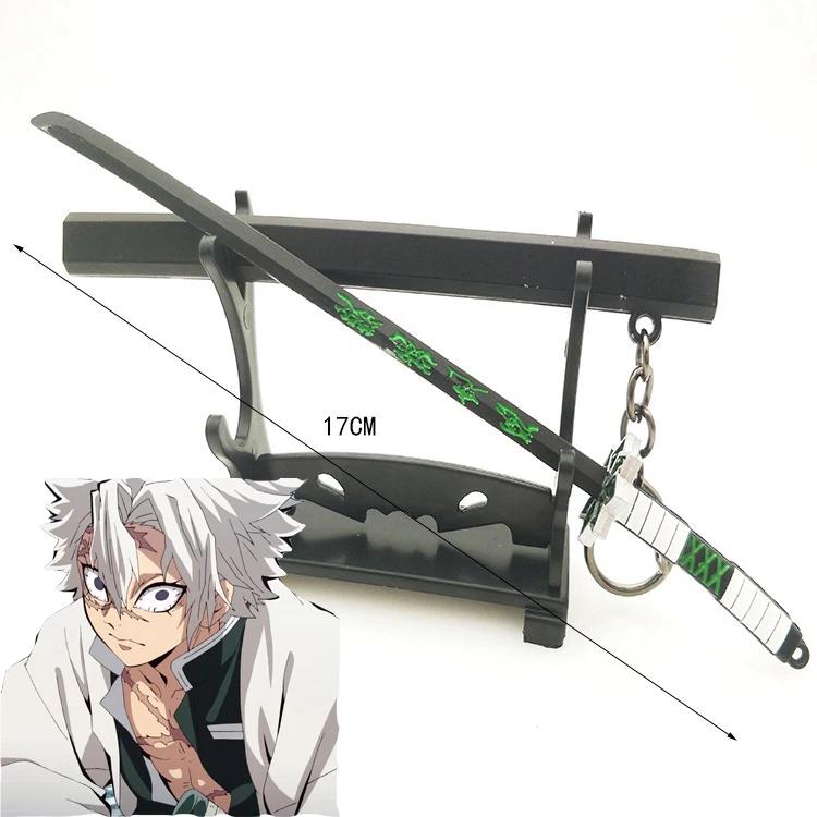 17cm Mini Demon Slayer Katana Anime Kimetsu No Yaiba Tanjirou Shinobu Sword Real Japanese Katana Metal Samurai Sabre Toy Gift