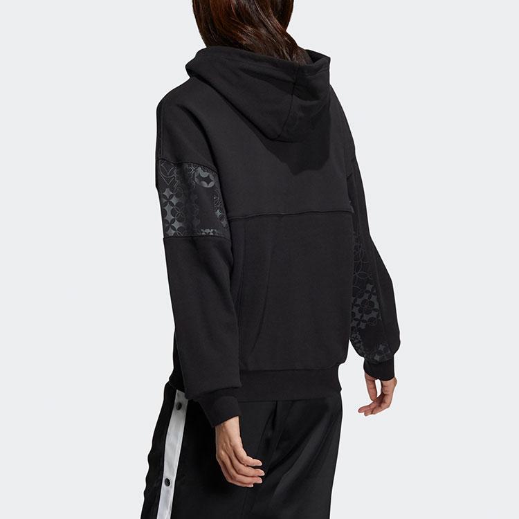 adidas Originals Cny Ribbed Cuff Pullover Hoodie Women Hoodies Black HD0338