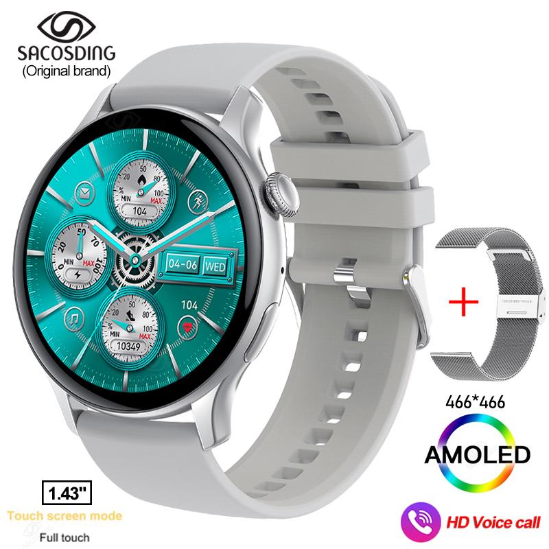 Bluetooth Call Smart Watch Men Women Custom Dials Amoled Display Clock Fitness Ip68 Waterproof Sport Smartwatch For Men