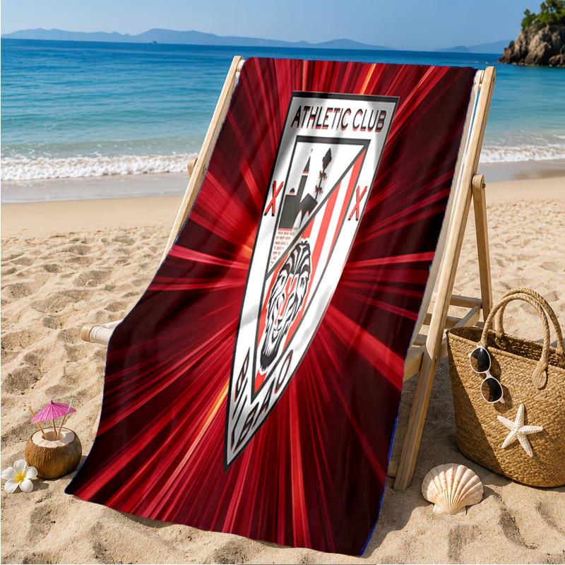 Athletic Club Bilbao Wappen Strandtuch Mikrofaser Strandtuch, Leicht und Schnelltrocknend, für Sommerreisen, Schwimmbad Fan Geburtstagsgeschenk