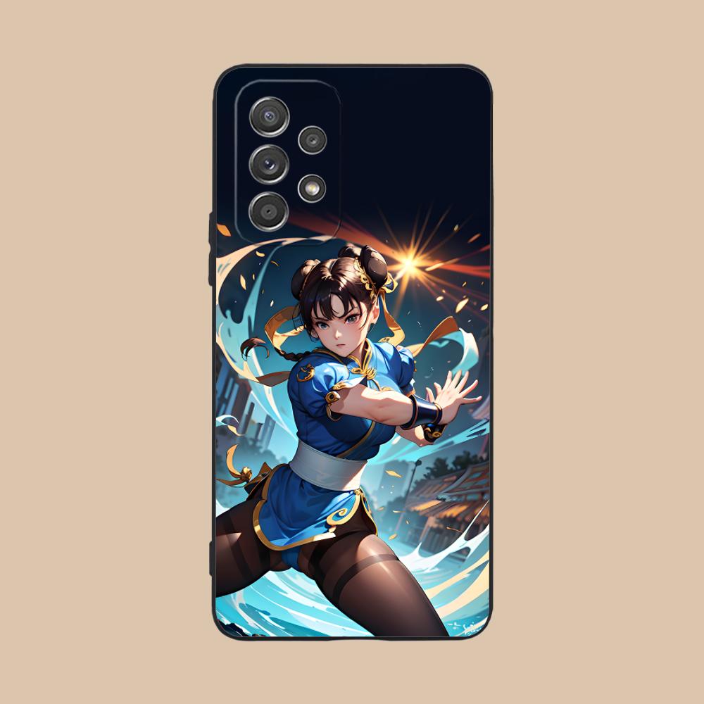 Street Fighter Chunli Phone Case for Samsung Galaxy A56 55 54 53 52 51 36 35 34 23 16 15 5G Colorful Cover Cover Luxury Pretty