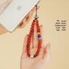 Ran Pu Chinese Style Women's Phone Lanyard - Natural Red Agate, Anti-Lost Design