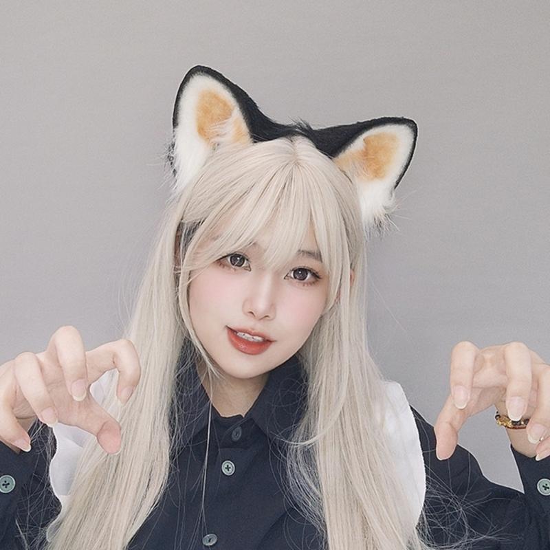 Tonåringar Plysch Mindre Panda Öra Pannband Karnevaler Cosplay Anime Karaktär Hårband