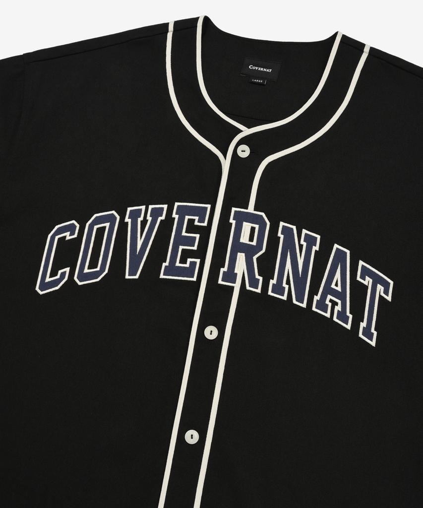 COVERNAT Arch Logo Baseball Half Shirt Black