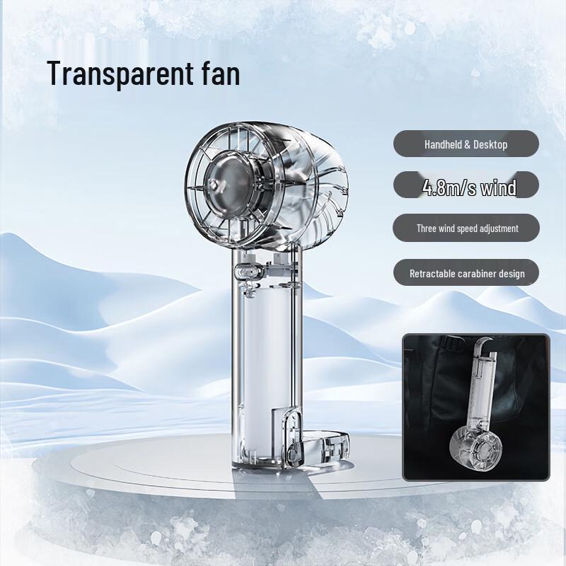 MY Creative Transparent Portable Handheld USB Mini Fan W20 without Cooling