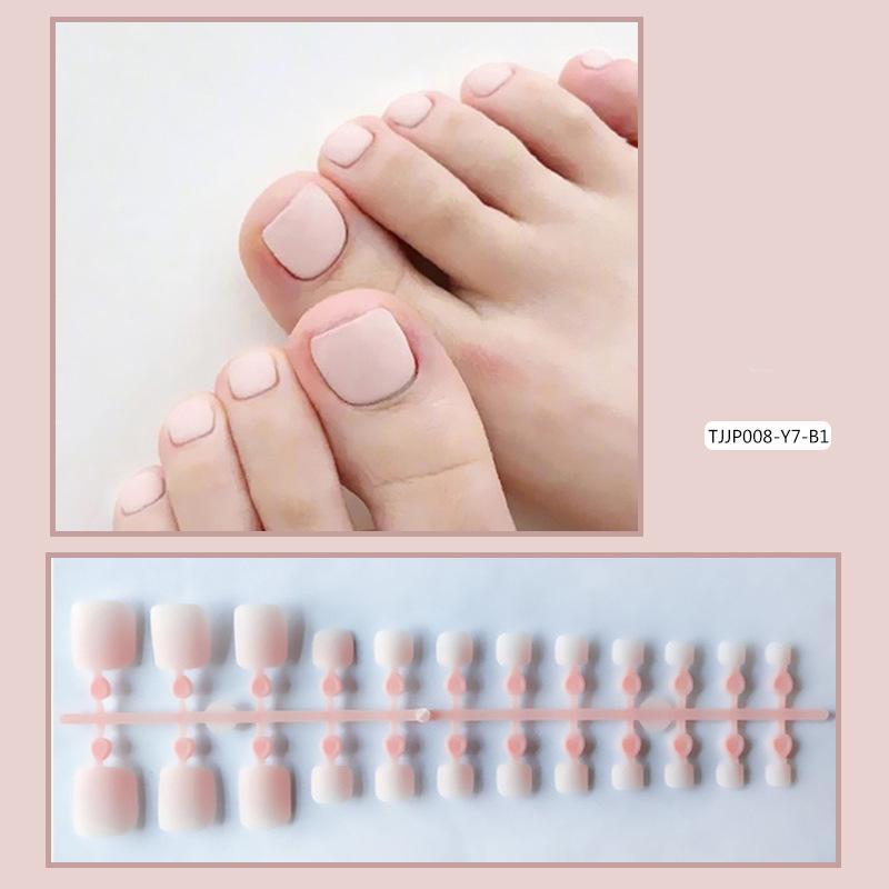 

24 шт./компл. DIY быстрые ногти, однотонные матовые ногти на ногах, накладные ногти, разноцветные полоски, готовый маникюр, маникюр