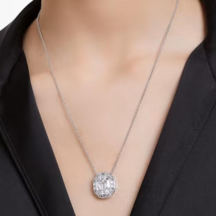 Swarovski Mesmera Pendant Decoration Crystal Rhodium Plated Zircon Necklace Women necklace Silver 5669914