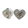 CHANEL Rhinestone Earrings Women's Silver ABH084 B23473 U7518