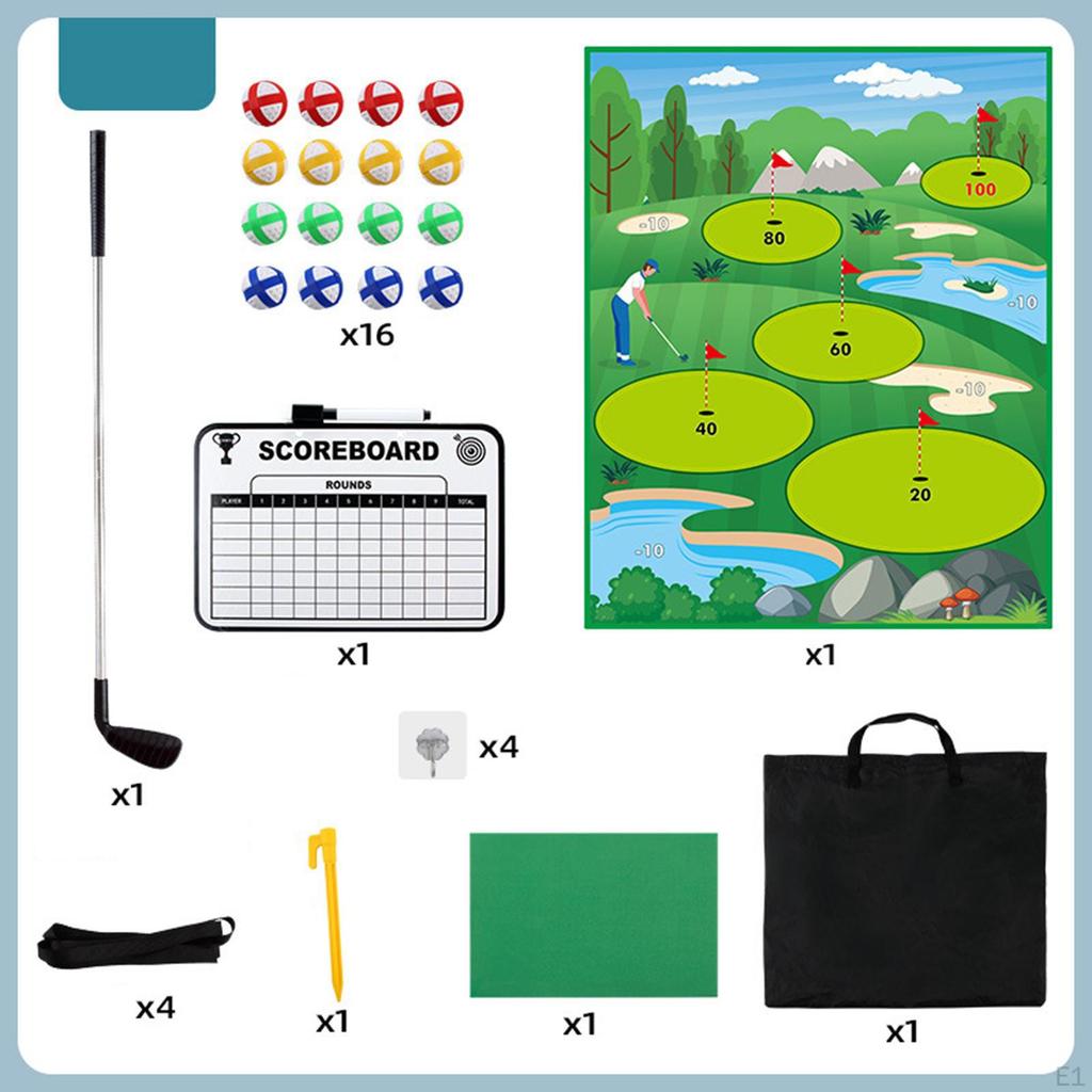 Battle Golf with Club & Hitting Mat for Family Fun Backyard