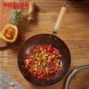 Oumeida Echter Gusseisen-Wok aus Edelstahl, 30 cm