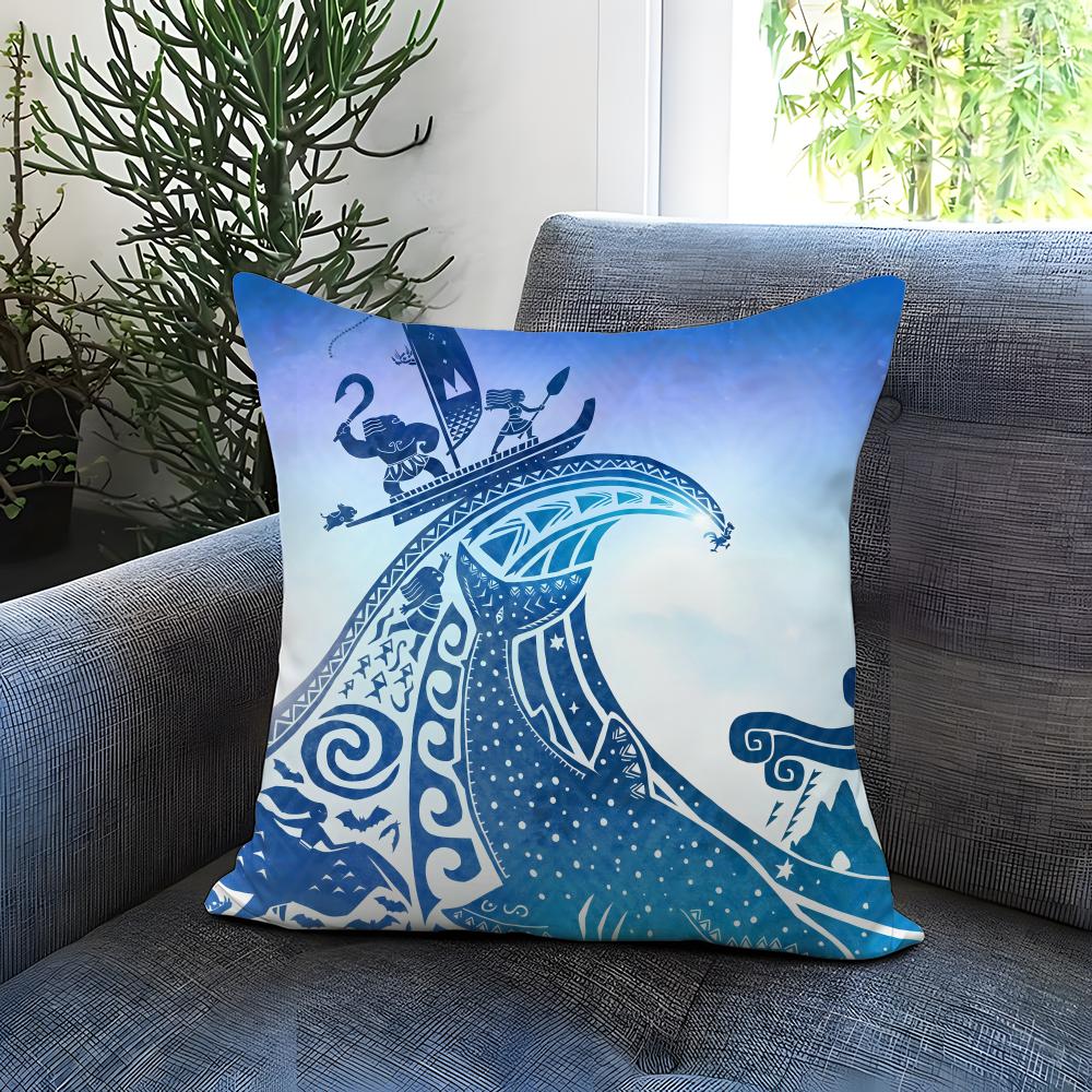 Light blue ocean ripple Cushion Cover Comfortable Reversible Pillow Cover Ideal for Car Sofa Bedroom  Beyond