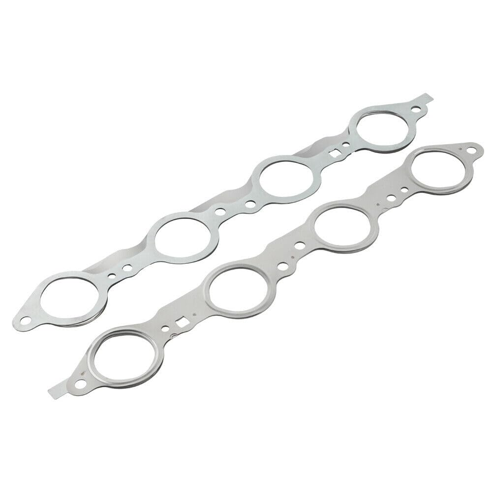 Pair Header Exhaust Manifold Gaskets, 12657093 Replacement Steel Gaskets Compatible with Cadillac/with Chevy/with GMC/with GM V LT Based V8 Engines