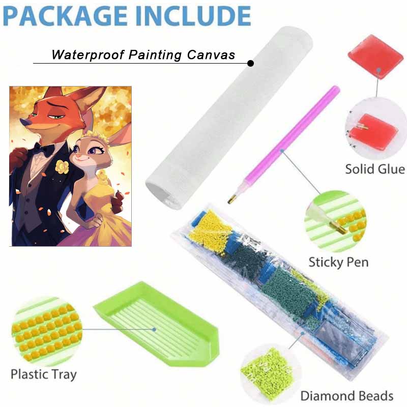 Disney Diamond Painting Full Diamonds 5D Zootopia Nick Wilde Judy Hopps Diamond Art Home Decoration Creative Handicrafts