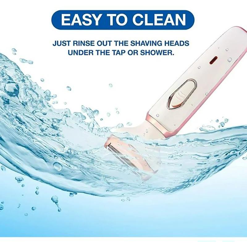 4 In 1 Electric Hair Removal Device Painless Epilator For Face Nose Legs and Underarm Bikini Trimmer for Women Wet & Dry