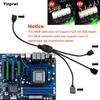 ARGB Splitter Cable 5V 3 Pin Addressable RGB Splitter ExtensionCable ARGB LED Sync Cable for Extend PC Computer ARGB Fans Or LED Series (1to3)