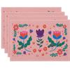 Small Fresh Flowers Placemat Kitchen Dining Room Dining Table Anti-scalding Heat Insulation Mat Table Mats for Dining Table