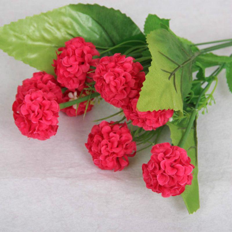 Seidenblumen 8 Köpfe Künstlicher Hortensienstrauß für Brautarrangements**