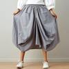 Women's Fashion Summer Solid Color Pocket Skirt Afghan Hippie Ethnic Style Skirt