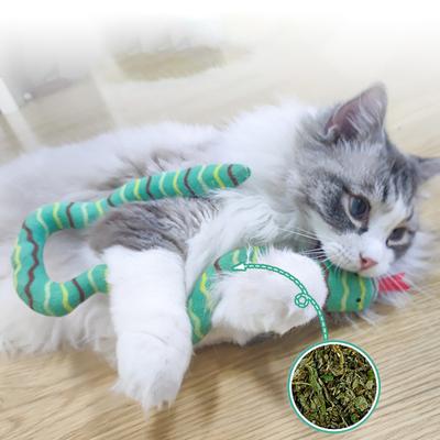 Plyšový hadřík hada Hračky pro kočky Odolné proti kousnutí Molar Interaktivní Catnip Žvýkání Hrací hračka Potřeby pro kočky
