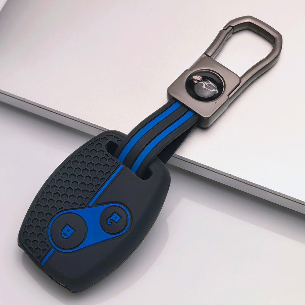 Key Cover for Honda Fit Accord Civic FRV Jazz CRV SRV Gr8 150 with Keychain Car Remote Key Silicone Protector With Built-In Keychain Slot
