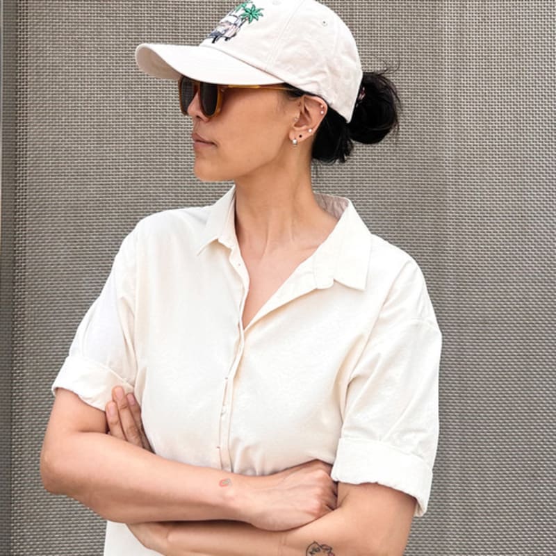 

andseeyou JCP0012-car embroidery ball cap / light beige light beige