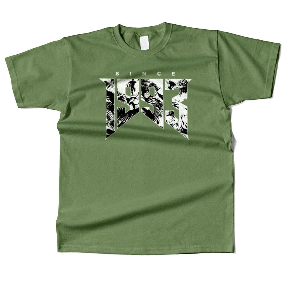 Mens Cotton Doomed Since 1993 Graphic High Quality T Shirt Street Casual Style Tee for Men and Women