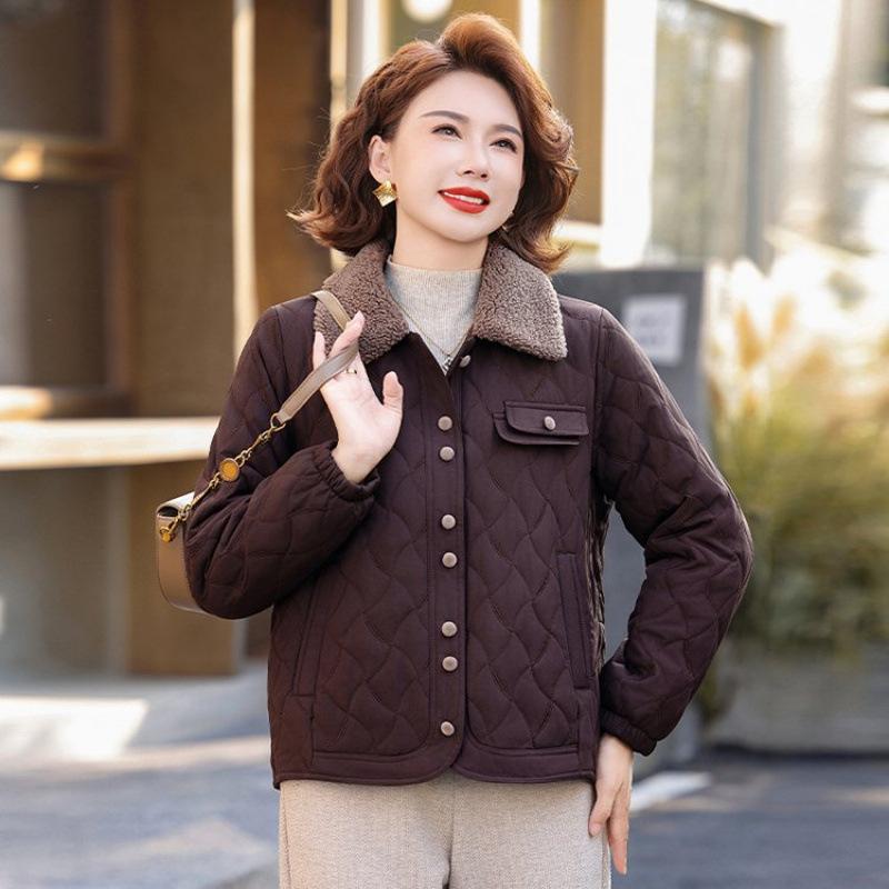 Winter padded jacket mother's new light and versatile temperament women's warm cotton-padded clothes