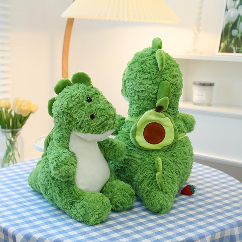 Soft Avocado Dinosaur Plush Pillow Stuffed Toy Cuddly Green Gift For Kids