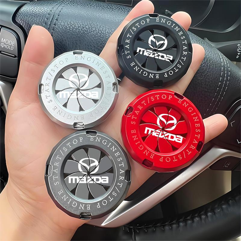 Car Keyless Start Cover Ignition Button Decorative Ring For Mazda 2 6 3 CX5 CX80 CX70 CX90 MX30 CX60 CX50 CX30 BT50 e-TPV CX3