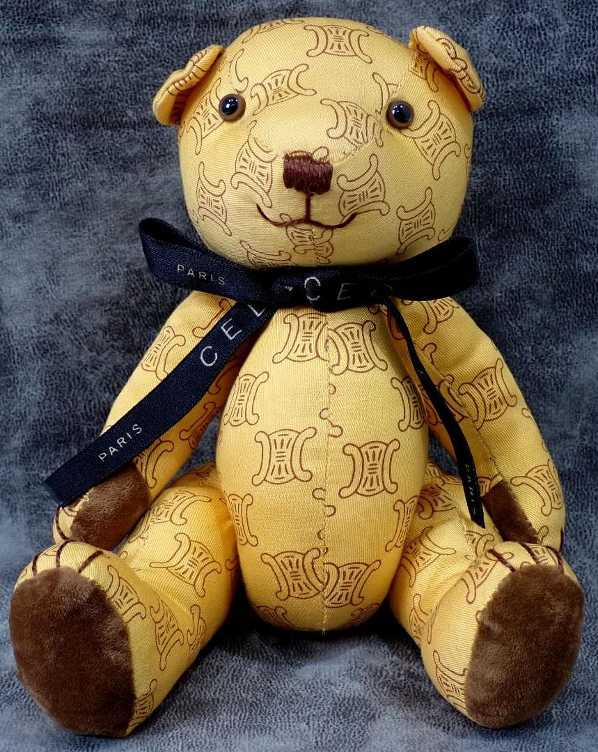 

[USED] Excellent condition Celine Macadam pattern teddy bear, brown