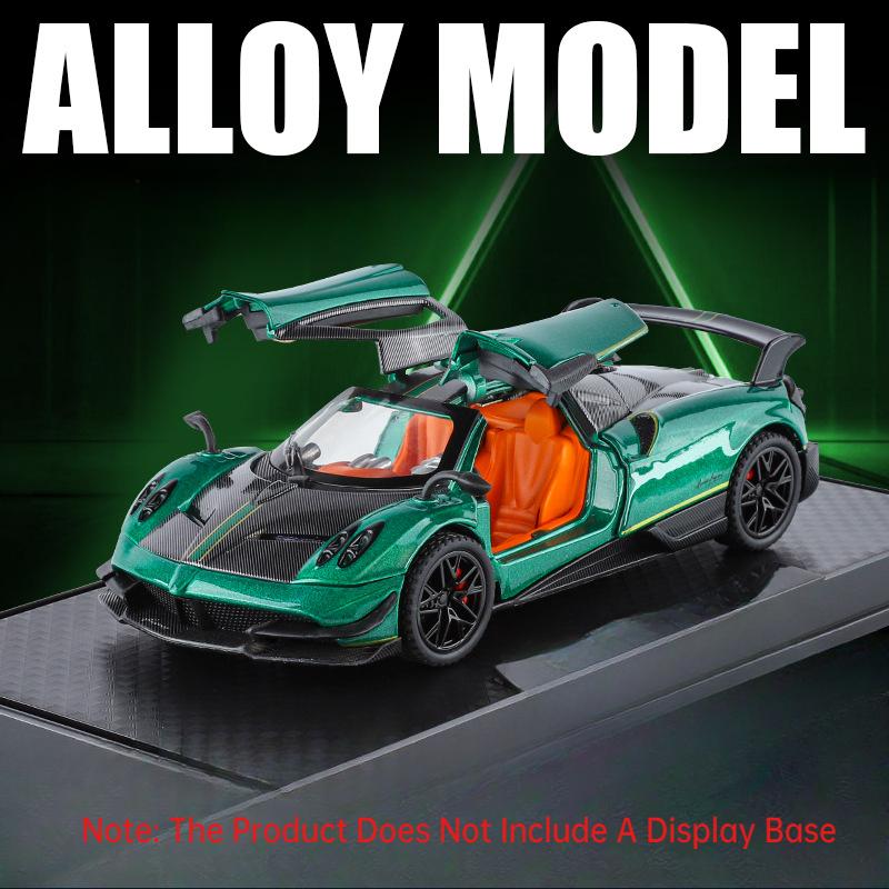 

1:32 Pagani Huayra Bc Dinastia Alloy Sports Car Diecast Model Toy With Sound Light Pull Back Doors Opened Vehice Children s Gift