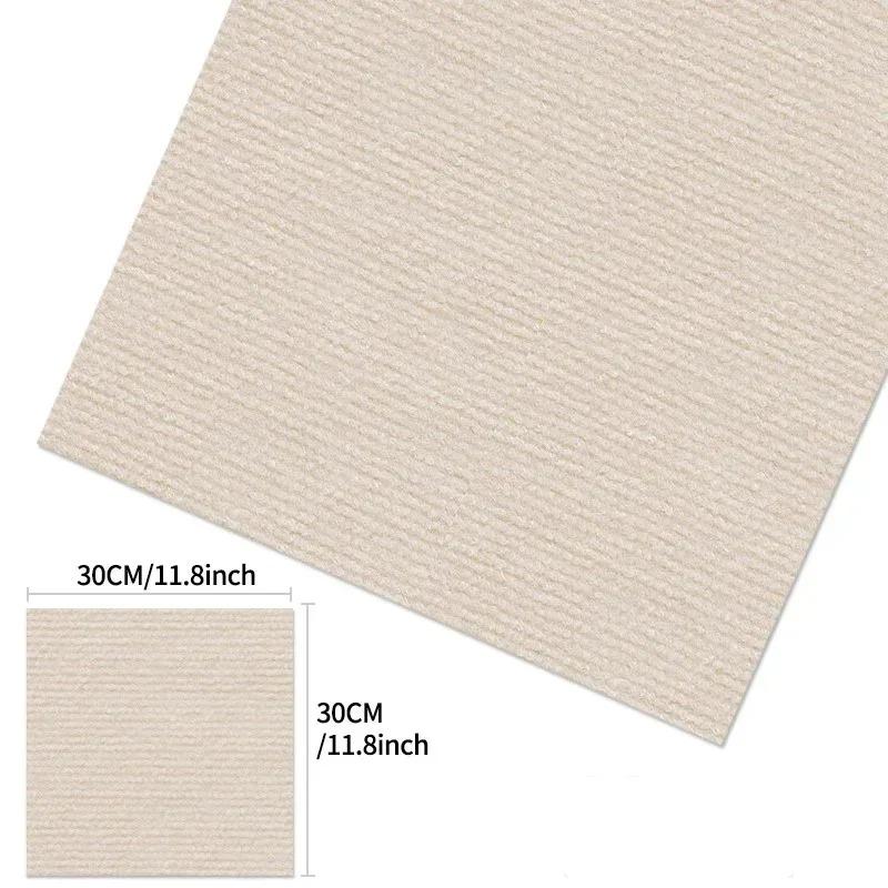 10pcs 30x30/40x40cm Self Adhesive Carpet Floor Tiles Sticker Square Rugs Peel and Stick Mat DIY Flooring for Bedroom Home Decor