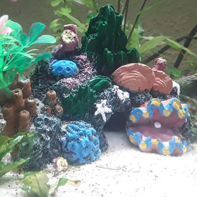 Irregular Shape Aquarium Decoration Resin Artificial Sea Plant Reef  Shrimp Hiding Cave