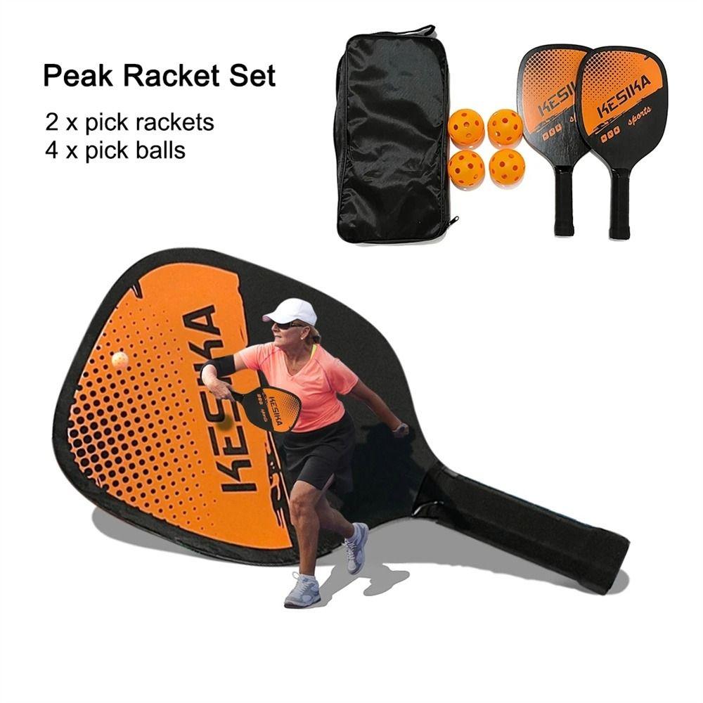 4 Pickleballs Pickle Paddles Rackets Set Non-slip Pickleball Paddles Men Women