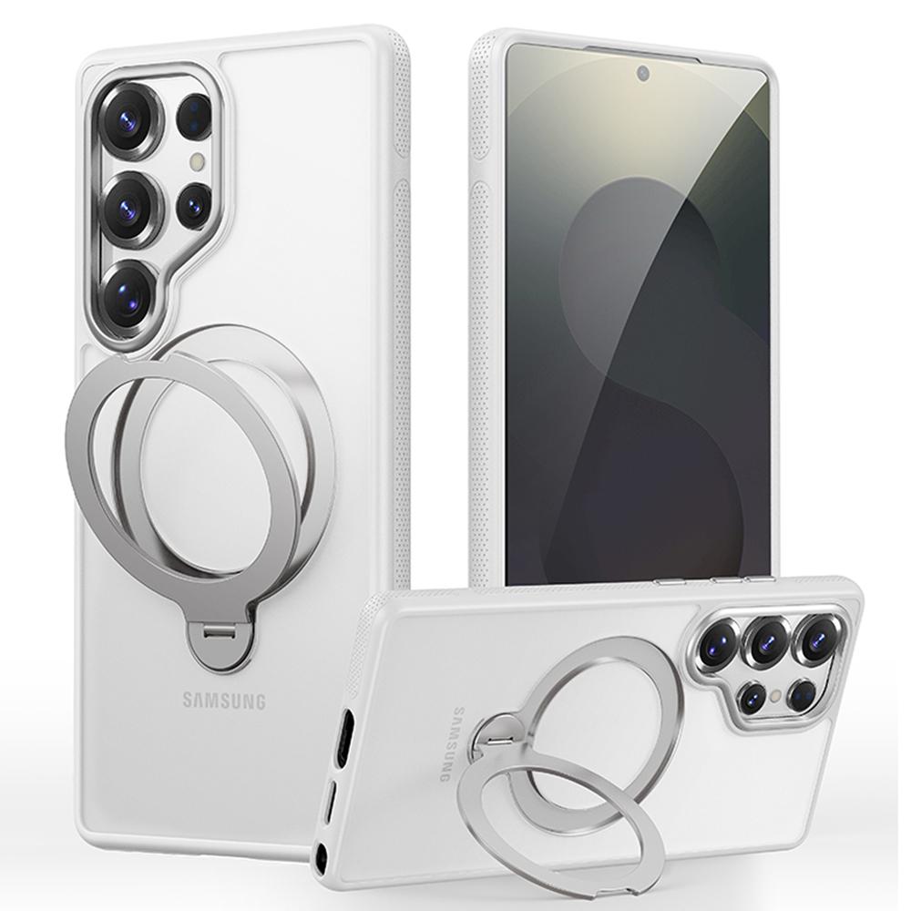 For Samsung Galaxy S25 Ultra Case Compatible with MagSafe Drop Proof TPU PC Kickstand Phone Cover