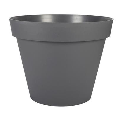 Kerek virágcserép - EDA - TOSCANE - 76 L - Ø 60 x M 47 cm - Antracitszürke