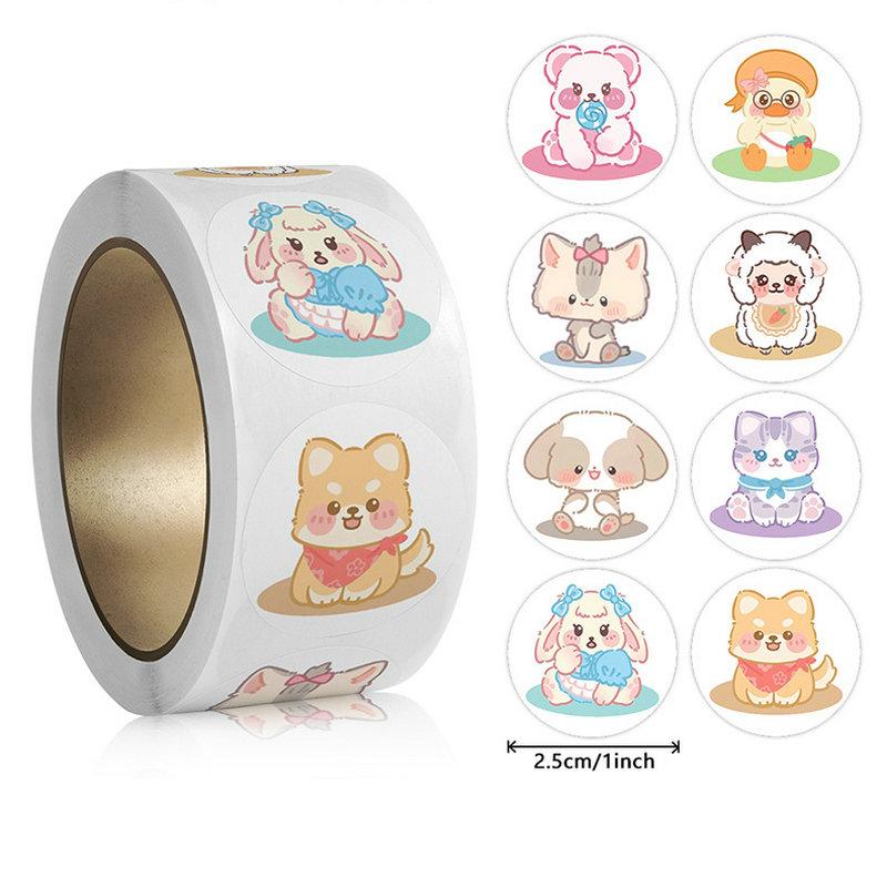 Wholesale New Kids' Motivational Stickers Cute Animal Reward Sticker Friendly Campus Office Classification Self-Adhesive Labe
