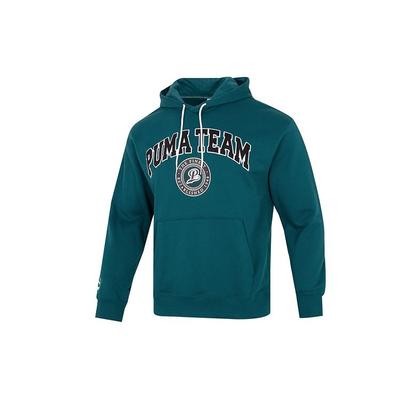 Puma Winterized Team Hoodie With Simplified Letter Design Men Tops Green 539274-24