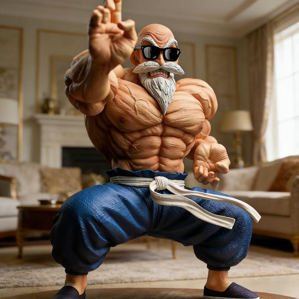 Seven Dragon Ball Manual Muscle Tortoise Immortal Vehicle Mounted Desktop Decoration Toy Anime Animation Manual Model