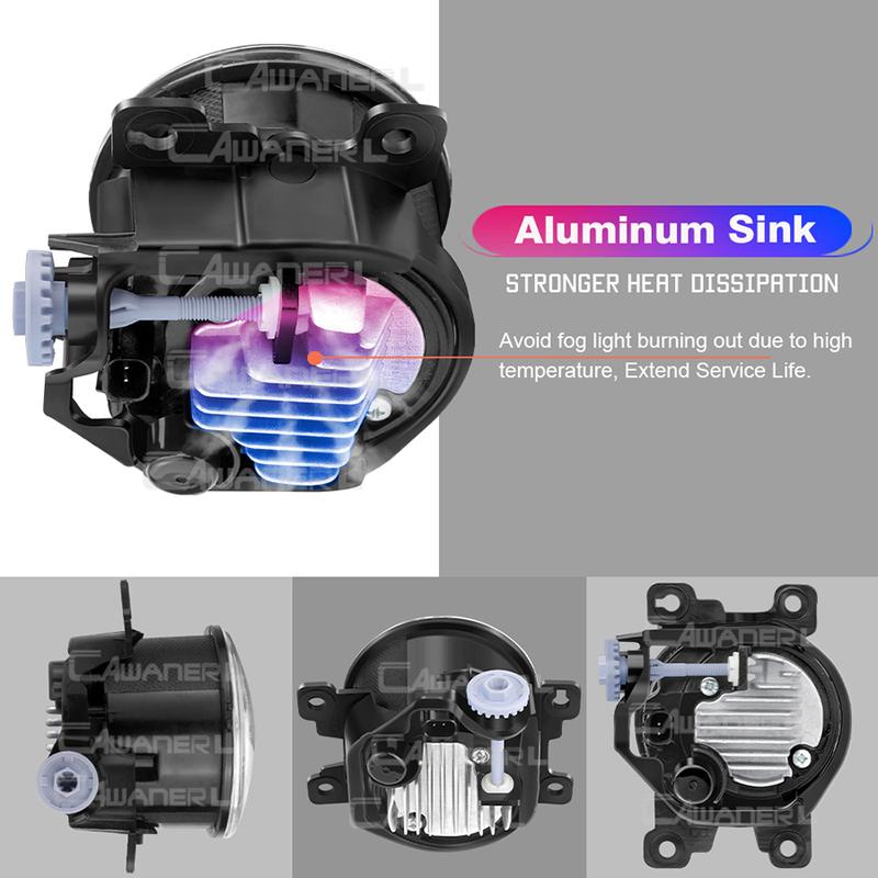 2 Pieces 30W 6000LM LED Fog Light Angel Eye Daylight For Suzuki Swift Sport 2007-2020 H11 Canbus Car Front Fog Lamp DRL Assembly