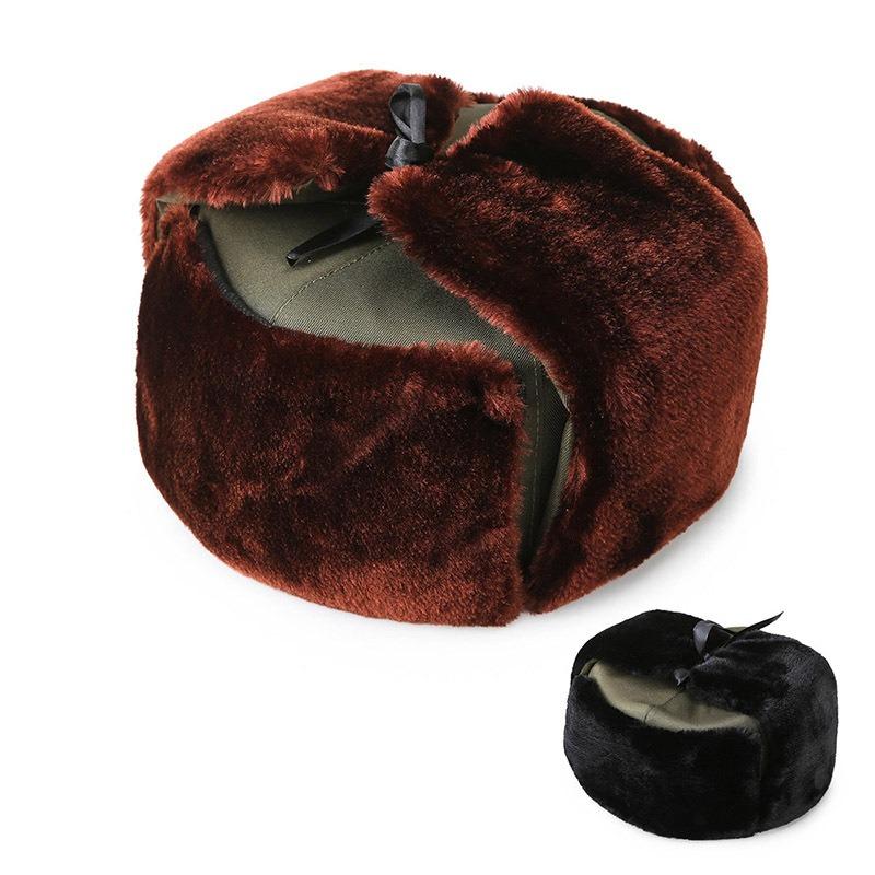 New old-fashioned men and women can wear thickened warm and cold-proof ear protection neck windproof imitation fox hair
