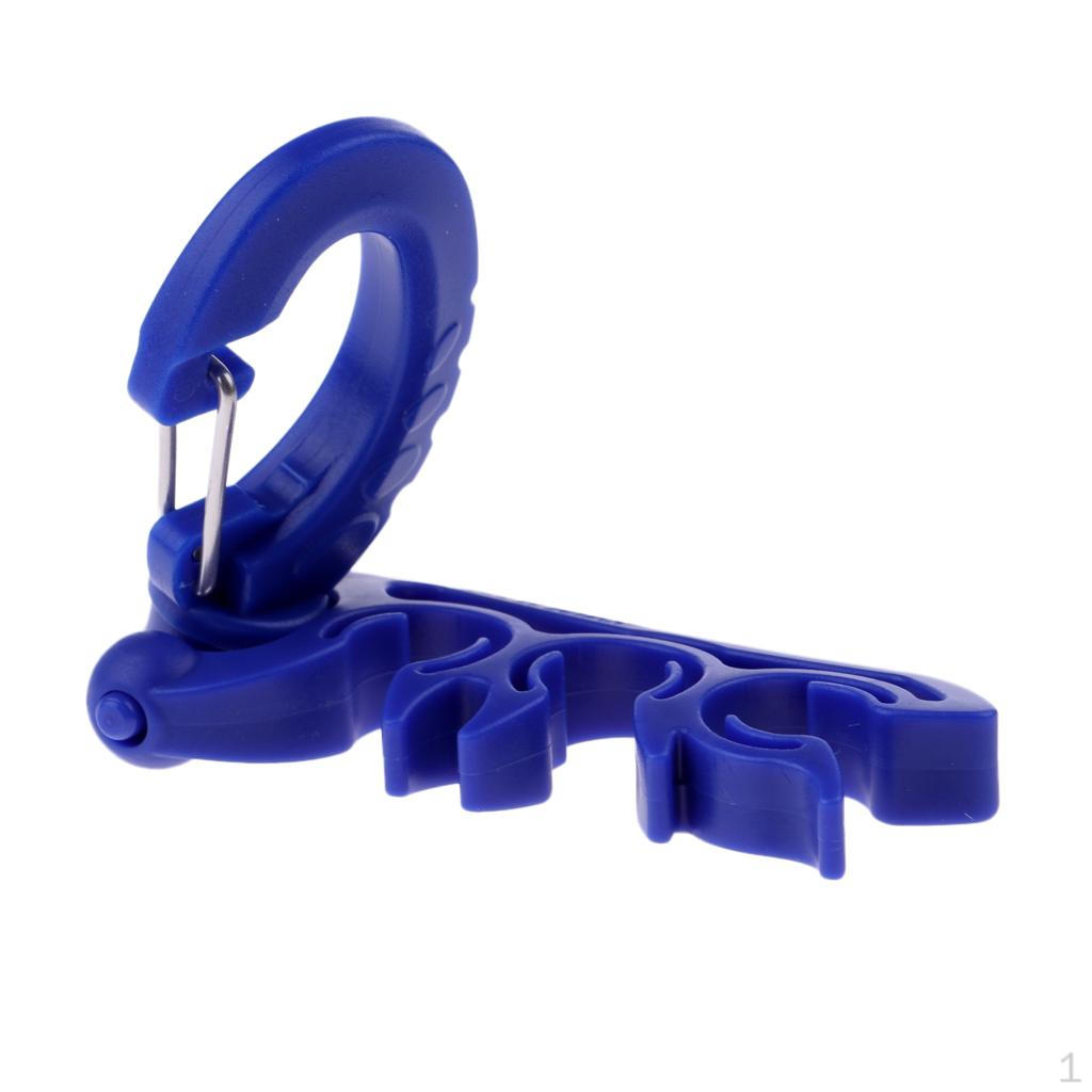 3-Hose Dive Triple Regulator Support Retainer, Folds And Twists Clip