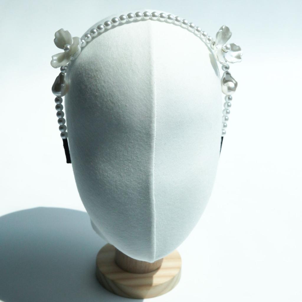 Lovuee Double Pearl Peony Hairband